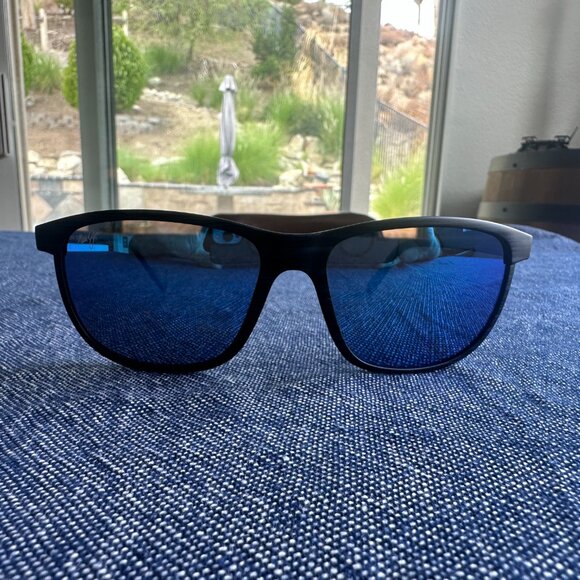 Maui Jim LELE KAWA Dark Navy Stripe POLARIZED Blue GLASS Sunglass B811-03S - Picture 1 of 9